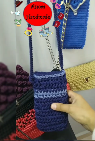 حقيبة كروشيه صغيرة